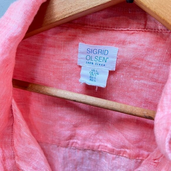 Sigrid‎ Olsen Linen Tunic Top- Size L - Picture 2 of 3